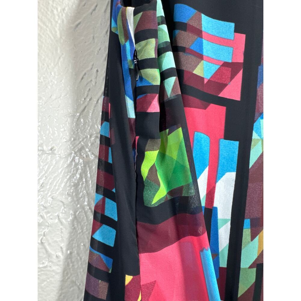 Bali Women's Colorful Abstract Geometric Sleeveless Mini Dress Size 6 - Picture 4 of 5